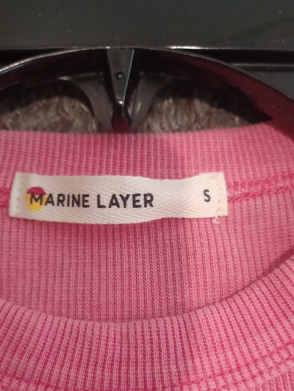 Marine Layer Lexi Rib Sun-In High Neck Crop Tank, Hibiscus Pink, Small - Picture 2 of 7